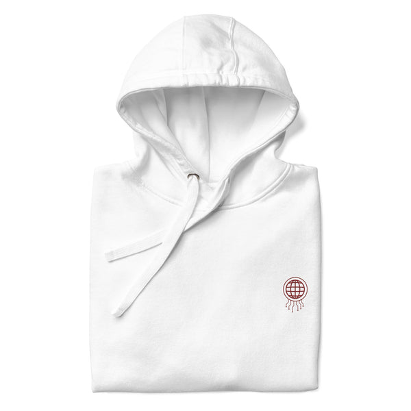 Cool White Embroidered Unique Hoodie