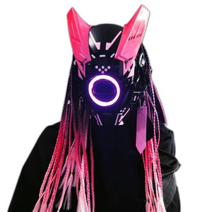 Cosplay Cyberpunk Helmet - product view on white background