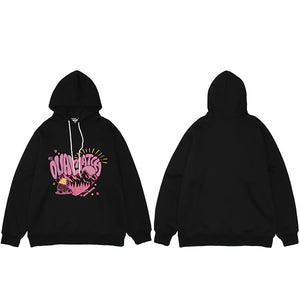 Cotton Fleece Heart Y2k Hoodie