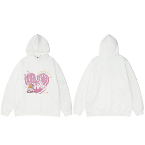 Cotton Fleece Heart Y2k Hoodie