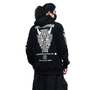 Cotton Hoodie Printed Techwear