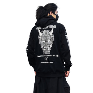 Cotton Hoodie Printed Techwear