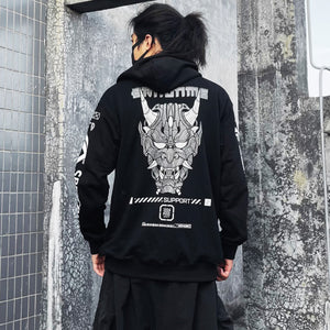 Cotton Hoodie Printed Techwear