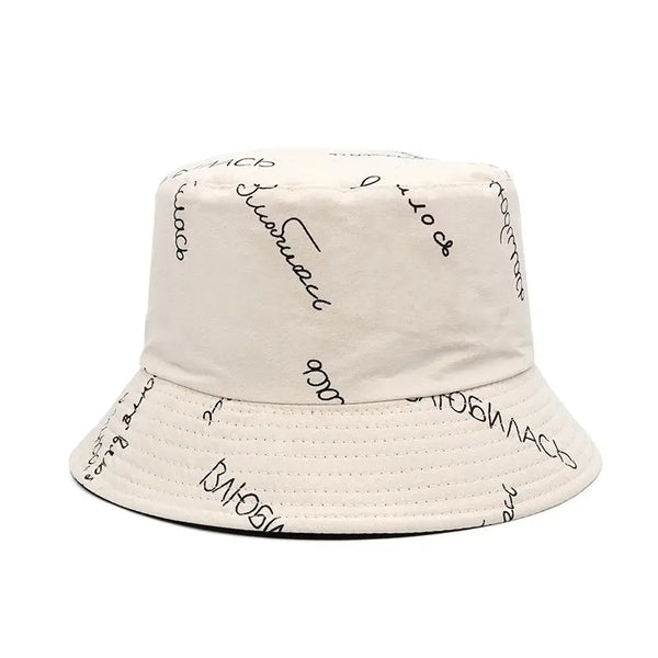 Cotton Letter Bucket Hat