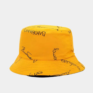 Cotton Letter Bucket Hat