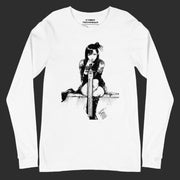 Baumwoll-Langarmshirt Weiß