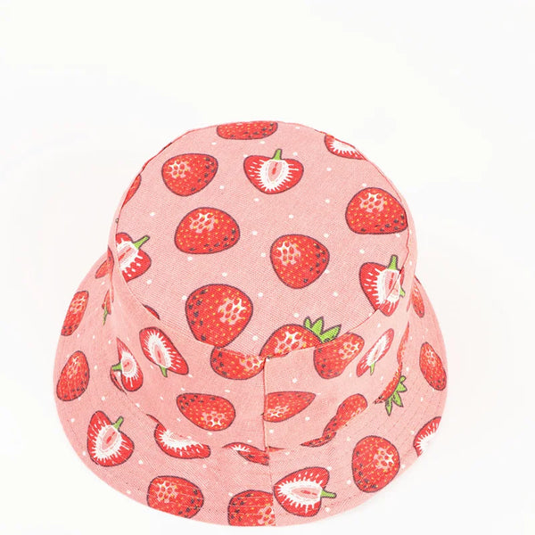 Cotton Strawberry Bucket Hat