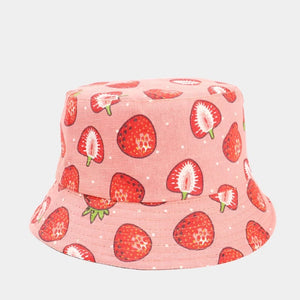 Cotton Strawberry Bucket Hat