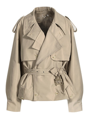 Cotton Trench Jacket Women Spring