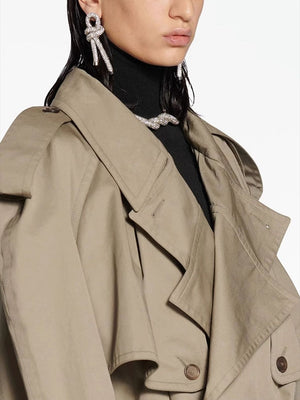 Cotton Trench Jacket Women Spring