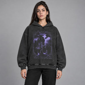Creepy Castle Y2K Hoodie – worn by a woman