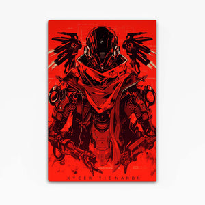 Crimson Mech Cyberpunk Art | CYBER TECHWEAR®