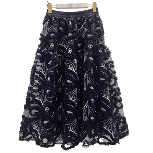 Crochet Lace Goth Maxi Skirt