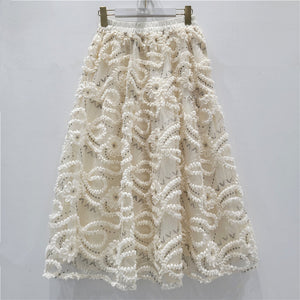 Crochet Lace Goth Maxi Skirt