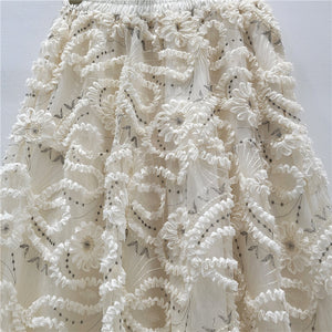 Crochet Lace Goth Maxi Skirt