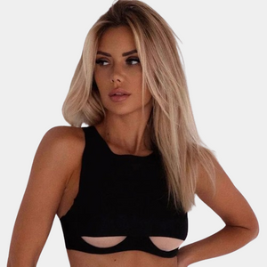 Crop Top Sleeveless Black