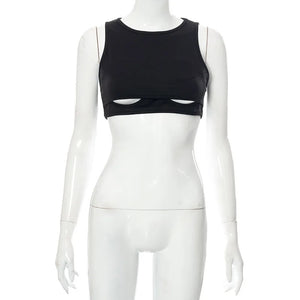 Crop Top Sleeveless Black