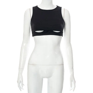 Crop Top Sleeveless Black