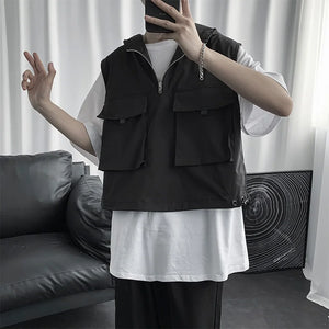 Cropped Cargo Vest