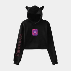 Cropped Graphic Hoodie