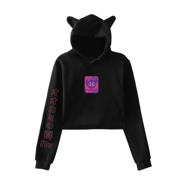 Cropped Graphic Hoodie