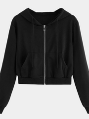 Cropped Zip Hoodie