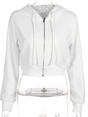 Cropped Zip Hoodie