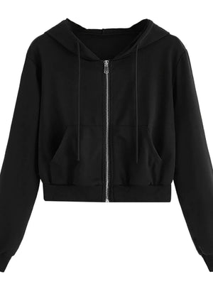 Cropped Zip Hoodie