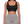 Cross Back Cyber Yoga Bra in black on a model, front view, scoop neck and a CYBER wordmark on the band