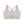 Back of the light gray yoga bra, the crossed straps framing the teardrop opening and the hooks