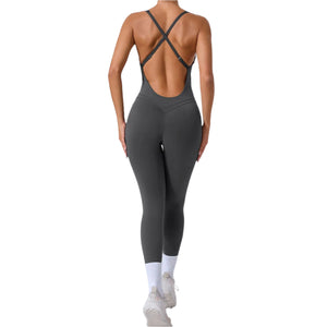 Cross Backless Unitards