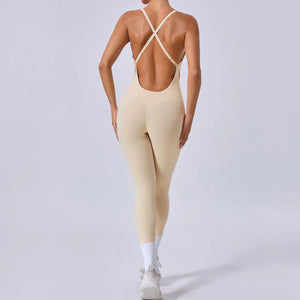 Cross Backless Unitards