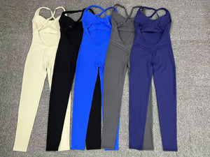 Cross Backless Unitards