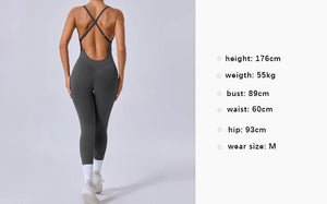 Cross Backless Unitards