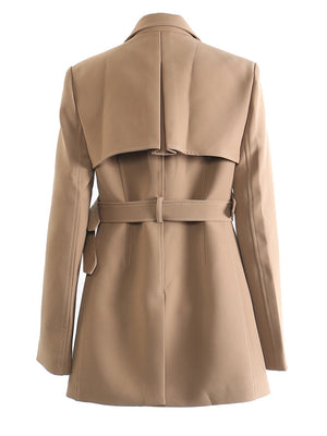 Cross Bandage Blazer Jacket Women Spring