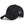 Black trucker cap with a red cross patch and mesh back