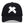 Black trucker cap with a red cross patch and mesh back