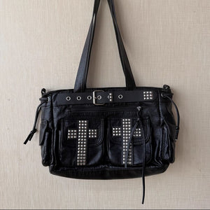 Cross Studded Black Y2k Purse