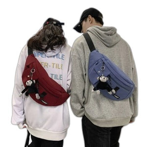 Crossbody Canvas Sling Bag - product view on white background