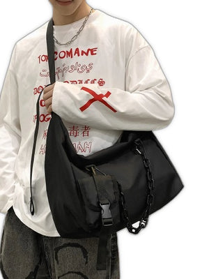 Crossbody Sling Bag Black - product view on white background