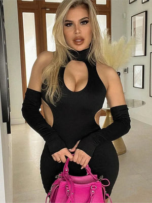 Cut Out Bodycon Midi Dress