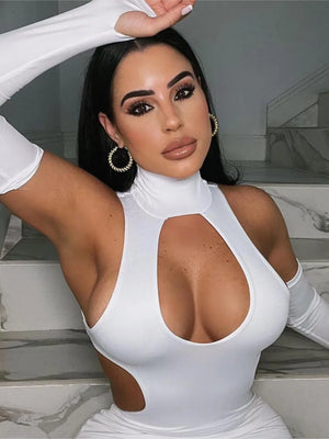 Cut Out Bodycon Midi Dress