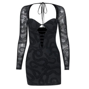 Cut Out Dress Long Sleeves