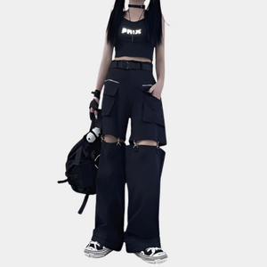 Cut Out Flare Pants