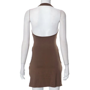 Cut Out Halter Dress