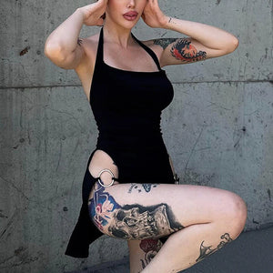 Cut Out Halter Dress