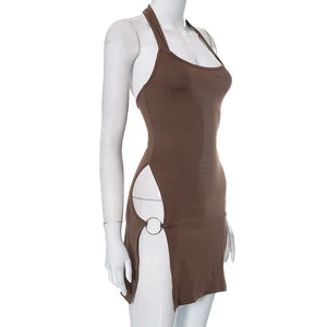 Cut Out Halter Dress