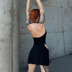 Cut Out Halter Dress