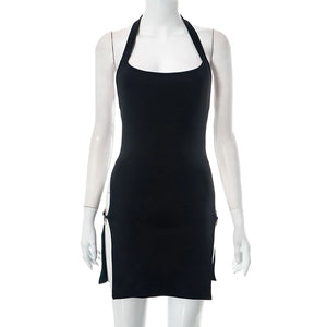 Cut Out Halter Dress