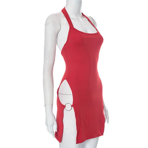 Cut Out Halter Dress
